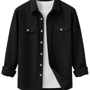 DEELMO Men’s Stylish Cotton Blend Casual Shirt