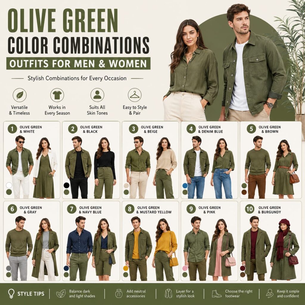 olive green clothes