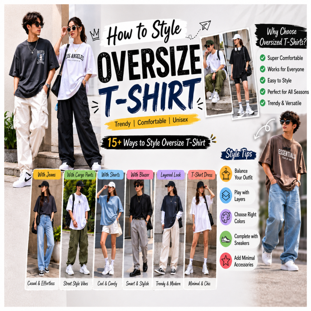 How to Style Oversize T-Shirt